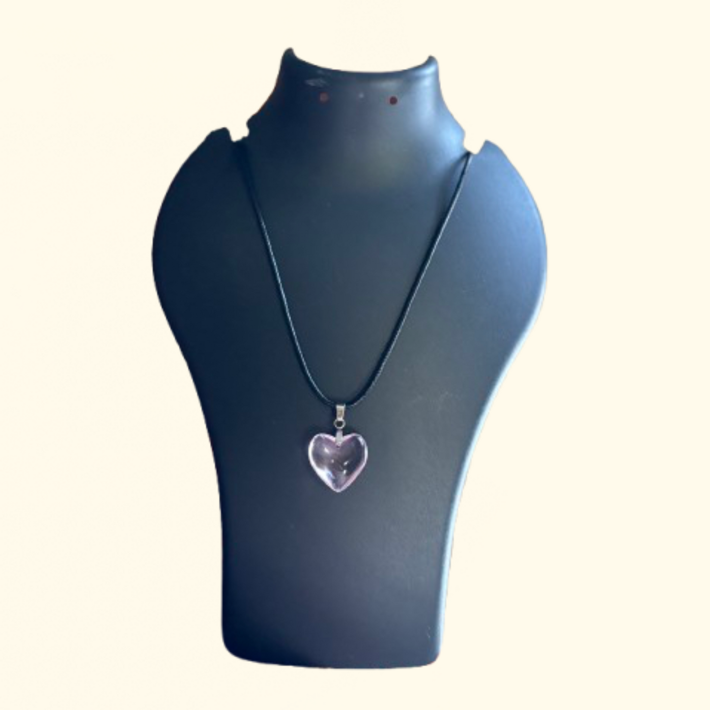 Glass heart necklace